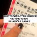 How to win lotto numbers